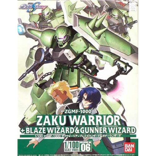 1/100 ZGMF-1000 ZAKU WARRIOR + BLAZE WIZARD & GUNNER WIZARD 1/100 ZGMF-1000 ZAKU WARRIOR + BLAZE WIZARD & GUNNER WIZARD