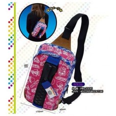 01-02419 One PieceX Panson Works Daybag BIG Zip - Blue  / Pink