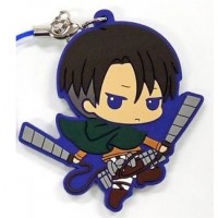 01-92264 Attack on Titan Rubber Mascot Strap - Levi Ackerman