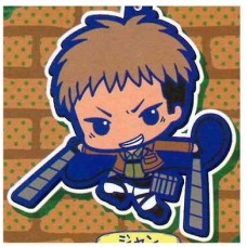 01-92264 Attack on Titan Rubber Mascot Strap - Jean kirstein