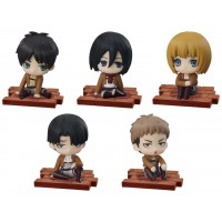 01-94104 Bandai Attack on Titan Suwarasetai Sitting Collection Set of 5