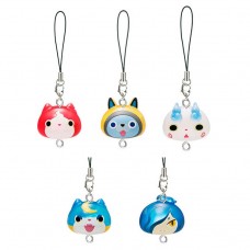 01-03078 Yo-Kai Watch Puni Puni Big Mascot / Strap 300y  - Set of 5