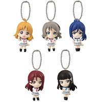 01-09307 Love Live! School Idol Project Sunshine!! Mini Figure Mascot Keychain / Swinger Part 01 - Set of 5