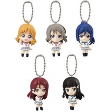 01-09307 Love Live! School Idol Project Sunshine!! Mini Figure Mascot Keychain / Swinger Part 01 - Set of 5