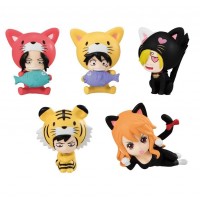 01-10998 TV Animation One Piece Nyan Piece Mini Figure  Mascot 300y - Set of 5