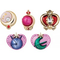 01-13471 Bishoujo Senshi  Pretty Sailor Sailor Moon Transformation Compact Mirror ~ Stick & Rod Arrangement 400y - Set of 5