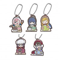 01-29485 Yuru Camp Capsule Rubber Mascot 300y - Set of 5