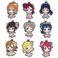 01-37701 Love Live! Sunshine !! School Idol Project Capsule Rubber Mascot Vol. 15 300y - Set of 9