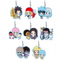 01-37757 Shaman King Capsule Rubber Mascot Strap Part 3 300y - Set of 8