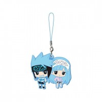 01-37757 Shaman King Capsule Rubber Mascot Strap Part 3 300y - Usui Horokeu Horohoro & Usui Pirica