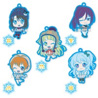 01-35180 Bang Dream Hello Happy World Capsule Rubber Mascot Strap Vol.2 300y - Set of 5