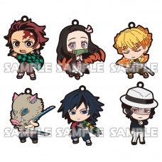 01-16028 Demon Slayer: Kimetsu no Yaiba Capsule Rubber Mascot Strap 300y - Set of 6