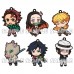 01-16028 Demon Slayer: Kimetsu no Yaiba Capsule Rubber Mascot Strap 300y - Set of 6