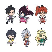 01-16759  New Sakura Wars Capsule Rubber Strap Capsule Rubber Mascot Strap 300y - Set of 6