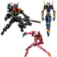 00-73836 Eva Frame 03 "EVANGELION" Bandai Shokugan EVA FRAME - Complete set of 4