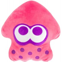 T12999 Club Mocchi Mocchi- Splatoon 2 Mega Neon Pink Squid Plush Stuffed Toy