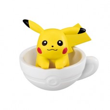 02-02833 Pokemon Tea Cup Time Mascot Mini Figure Collection 300y  - Pikachu