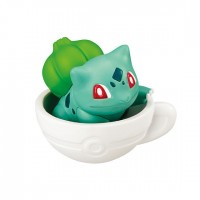 02-02833 Pokemon Tea Cup Time Mascot Mini Figure Collection 300y  - Bulbasaur