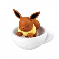 02-02833 Pokemon Tea Cup Time Mascot Mini Figure Collection 300y  - Eevee