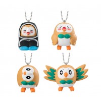 02-18007 Pocket Monster Pokemon  Sun & Moon Satoshi no Mokuroh (Rowlet) Daisuki Figure Mascot Collection 200y - Set of 4