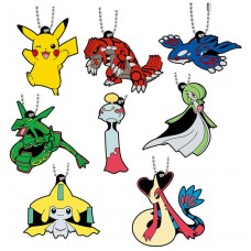 02-24719 Pocket Monster Pokemon Sun & Moon The Movie Capsule Rubber Mascot  Part 8 300y - Set of 8