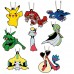 02-24719 Pocket Monster Pokemon Sun & Moon The Movie Capsule Rubber Mascot  Part 8 300y - Set of 8