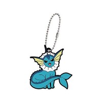 02-27129 Pokemon Sun & Moon Capsule Rubber Mascot Eevee Evolution Special version  300y - Vaporeon