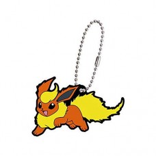 02-27129 Pokemon Sun & Moon Capsule Rubber Mascot Eevee Evolution Special version  300y - Flareon