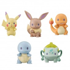 02-32131 Bandai Pokemon Sun & Moon Pastel Series Marching Mini Figures 300y - Set of 5