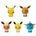 02-37137 Pokemon Capchara Capsule Figure Pt 4 300y - Set of 5