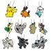 01-47327 Pokemon Capsule Rubber Mascot Pt 12 300y - Set of 10