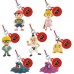 02-81226 Mother 2 (Earthbound) Mini Mascot Strap Swinger 200y - Set of 7