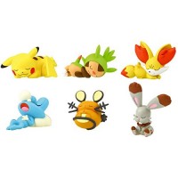 02-81336 Pokemon XY Oyasumi Friends Figure - Goodnight Friends Sleeping Pokemon 200y - Set of 6