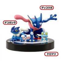 02-81541 1/40 Scale Pokemon Zukan Figures Collection 3D Encyclopedia Pokemon XY 02 300y - Froakie : Frogadier : Greninja