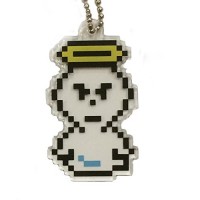 02-82068 Earthbound  Mother 2 Kizetsu Plate Flat Keychain 200y - Poo