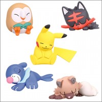 02-85230 Pokemon Sun & Moon Oyasumi Good Night Friends Mini Figure 200y - Set of 5