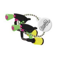 02-85660 Takara TOMY A.R.T.S Splatoon 2 Buki Mascot Mini Weapons Keychain 200y  - Splat Dualies [Neon Yellow)