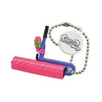 02-85660 Takara TOMY A.R.T.S Splatoon 2 Buki Mascot Mini Weapons Keychain  200y - Splat Roller [Neon Pink)