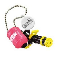 02-85660 Takara TOMY A.R.T.S Splatoon 2 Buki Mascot Mini Weapons Keychain  200y - Heavy Splatling Barrel Spinner [Neon Pink)