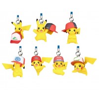 02-85694 Pokemon The Movie 20th Ver: I Choose You!  Mini Figure Mascot Strap 200y - Set of 7