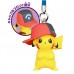 02-85694 Pokemon The Movie 20th Ver: I Choose You!  Mini Figure Mascot Strap 200y - Pikachu Sinnoh Cap