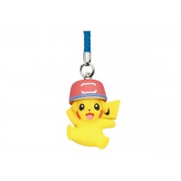 02-85694 Pokemon The Movie 20th Ver: I Choose You!  Mini Figure Mascot Strap 200y - Pikachu Alola Cap