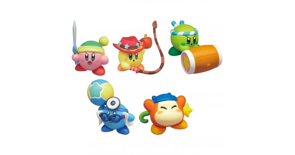 02-86161 Takara TOMY A.R.T.S Kirby's Adventure Deluxe Battle Royale Manmaru  Mini Figure Mascot 200y - Set of 5