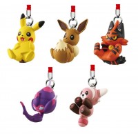 02-87023 Pokemon Sun & Moon Manmaru Netsuke Mascot 200y - Set of 5