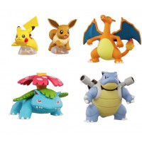 02-87025 Pokemon Kanto Region Ippai Character Collection Mini Figure 300y - Set of 5