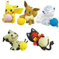 02-87298 Pokemon Sun & Moon  Nuku Nuku Yarn Ball Warm/Snugly Time 200y - Set of 5