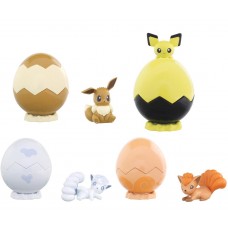 02-87444 Pokemon Sun & Moon Egg Pot  Character Capsule Figure 300y - Set of 4