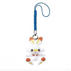 02-87877 Pokemon Sword and Shield  Netsuke Mascot New Adventure Mini Figure Mascot Swing / Strap 200y - Scorbunny