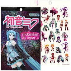 SR-09721 Hatsune Miku 4 Sheet Foil Cover Sticker Pad 295+ Stickers