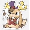 Steam Punk Jackalope Sticker